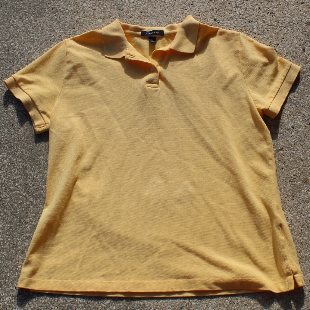 Lands'End Yellow Polo Shirt
